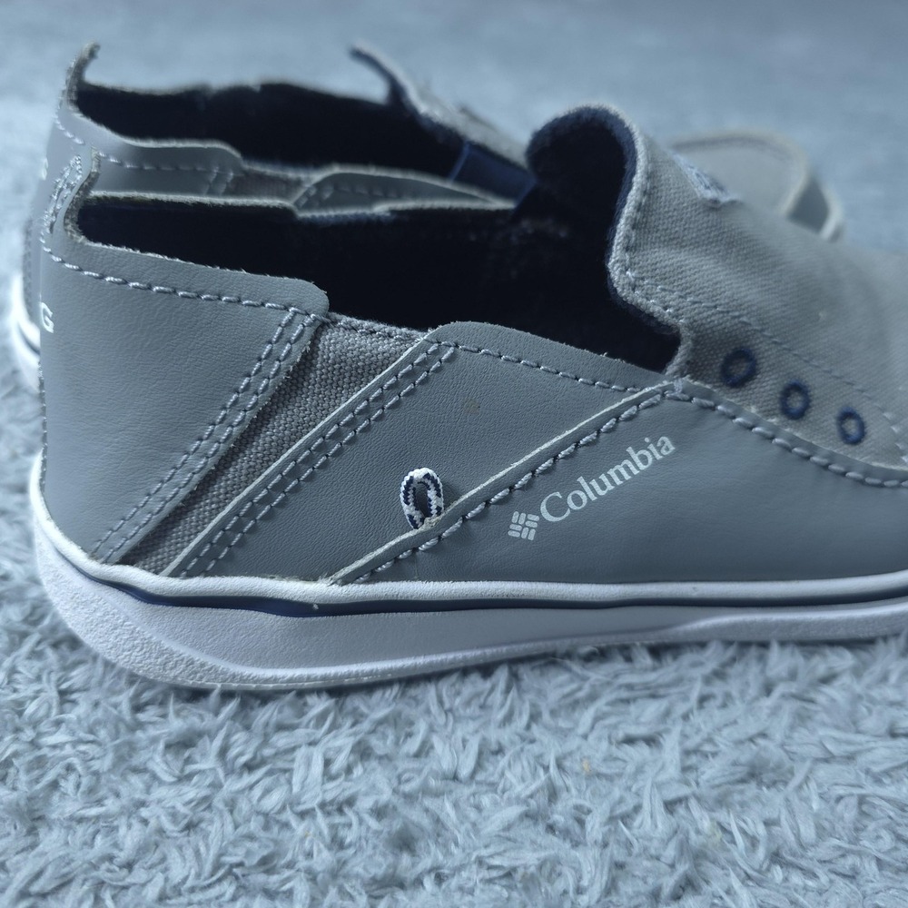 Columbia PFG Boat Shoes Youth Size 3 Gray Slip On Omni-Grip Fishing Beach - Picture 5 of 11